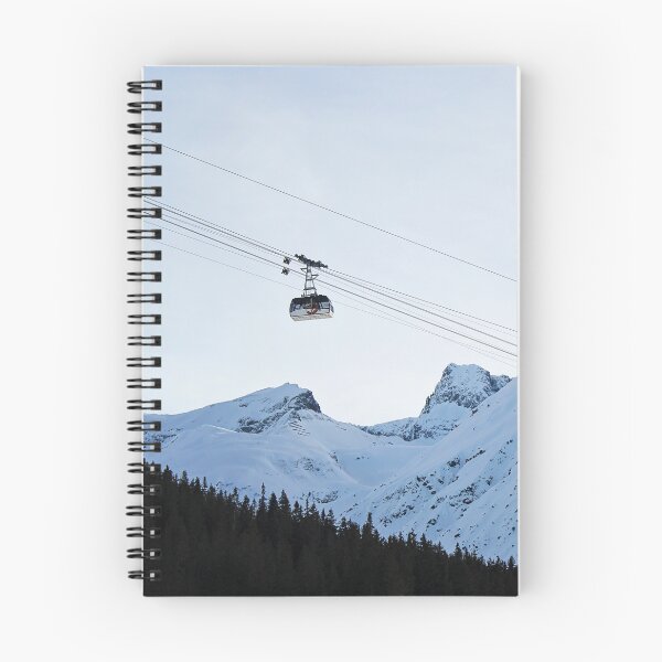 Item preview, Cable Car with Winter Snowy Mountains Alsps designed and sold by Angela Cini.