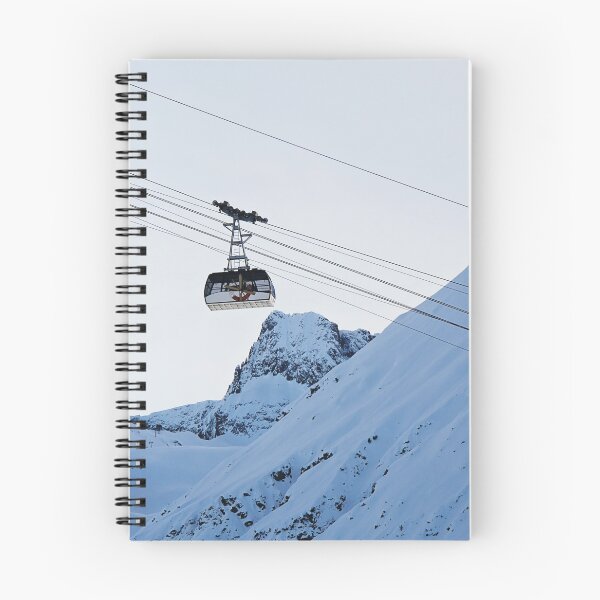 Item preview, Cable Car in Ski Resort with Snowy Mountains Alps designed and sold by Angela Cini.