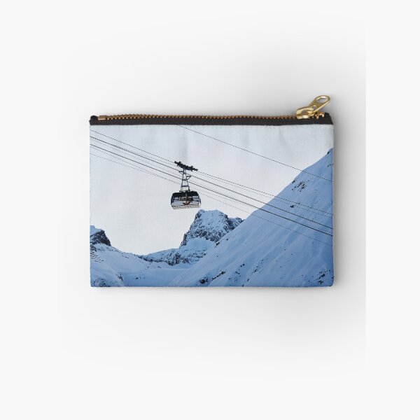 Item preview, Cable Car in Ski Resort with Snowy Mountains Alps designed and sold by Angela Cini.