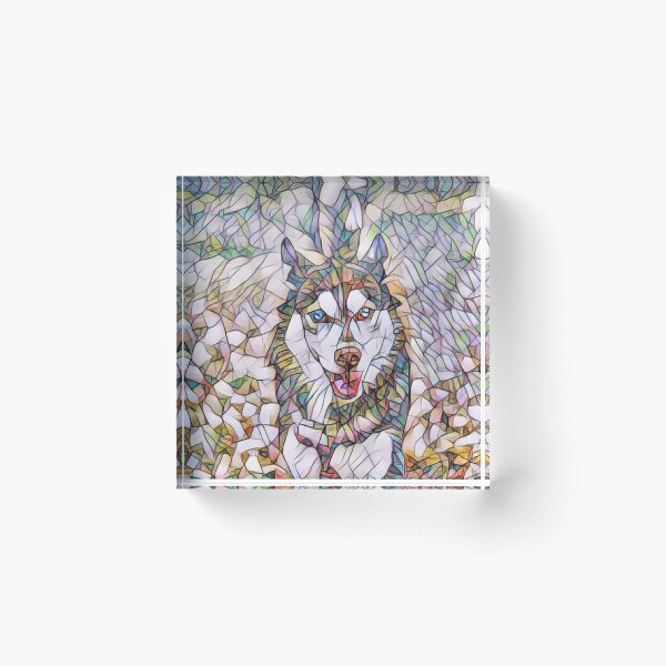 Item preview, colorful wolf with bleu eyes designed and sold by sofiazazi.