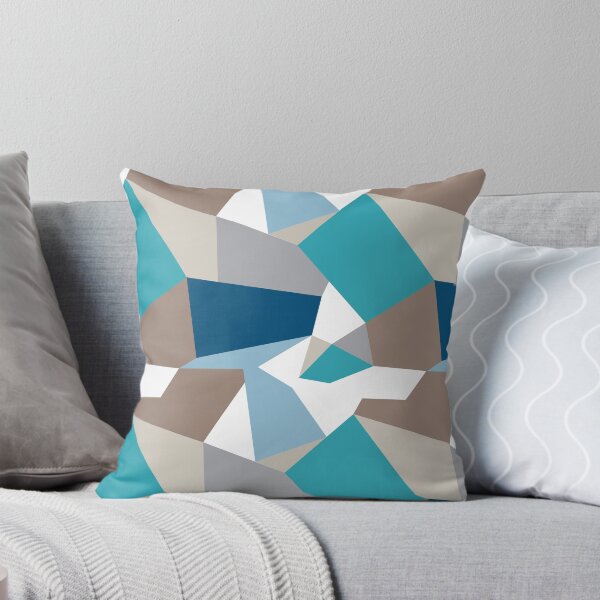 Item preview, Abstract blue and brown mosaic rectangle shape pattern designed and sold by Nesdigiart.