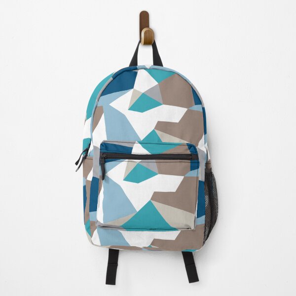 Item preview, Abstract blue and brown mosaic rectangle shape pattern designed and sold by Nesdigiart.