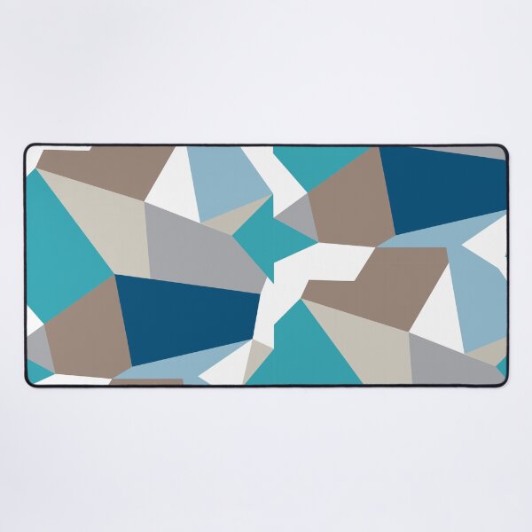 Item preview, Abstract blue and brown mosaic rectangle shape pattern designed and sold by Nesdigiart.