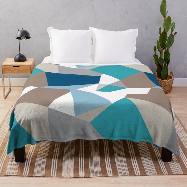 Item preview, Abstract blue and brown mosaic rectangle shape pattern designed and sold by Nesdigiart.