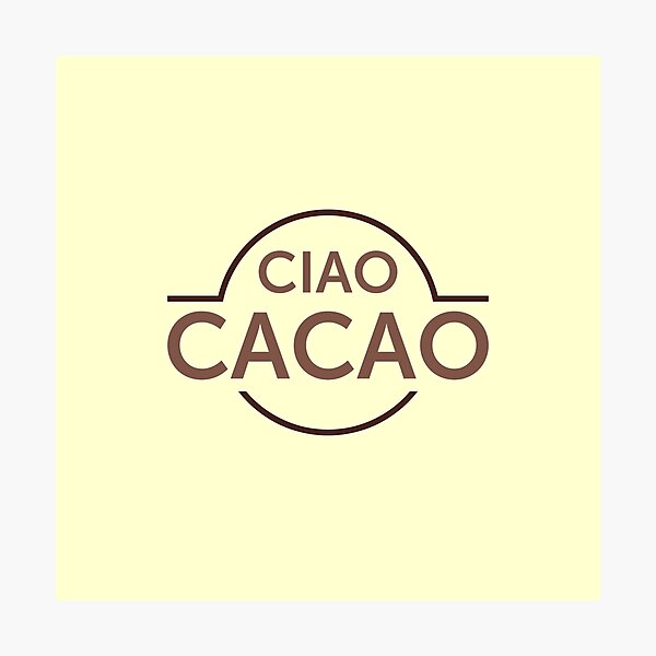 Item preview, Ciao Cacao, a way of saying bye-bye. designed and sold by AlfabetDesign.