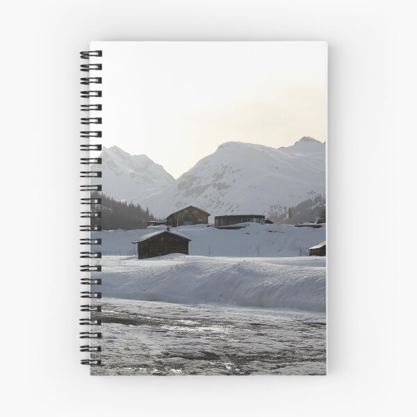 Item preview, Winter Sunset with Mountains at Village in the Austrian Alps designed and sold by Angela Cini.