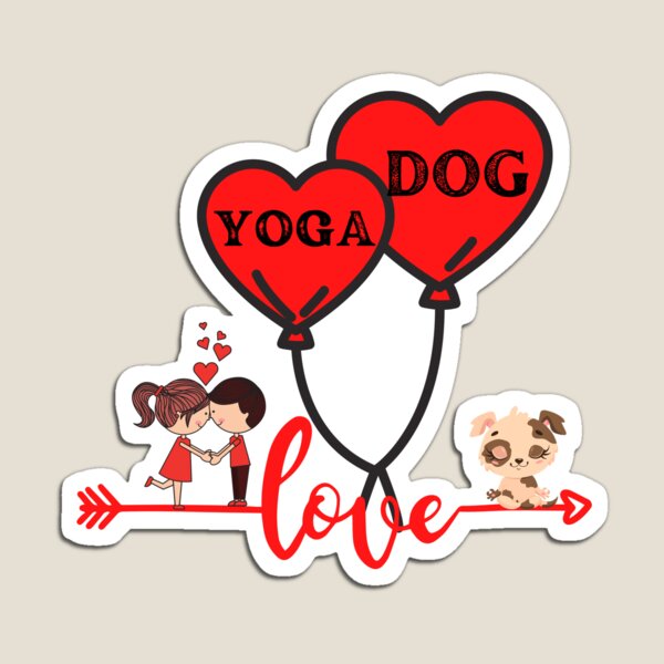 Item preview, Cool Love,Yoga and Dog Design designed and sold by VandJStore.