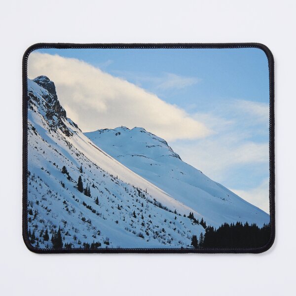 Item preview, Blue Snowy Mountain side in Lech Ski Resort at Winter Alps designed and sold by Angela Cini.