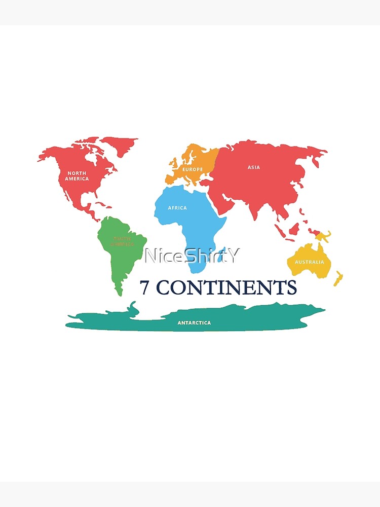 Seven Continents Poster For Sale By NiceShirtY Redbubble   Flat,750x,075,f Pad,750x1000,f8f8f8 