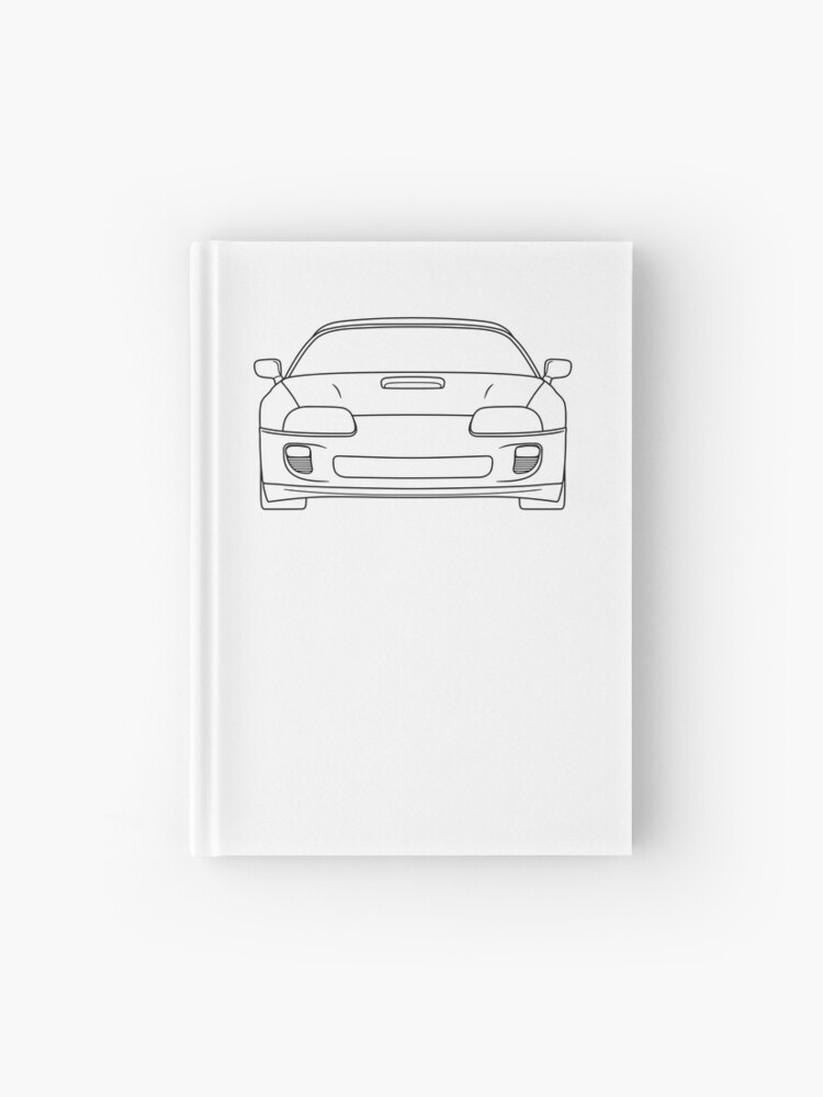 Toyota Supra MK4 l neas negras mejor dise o de camiseta de auto Cuaderno de tapa dura