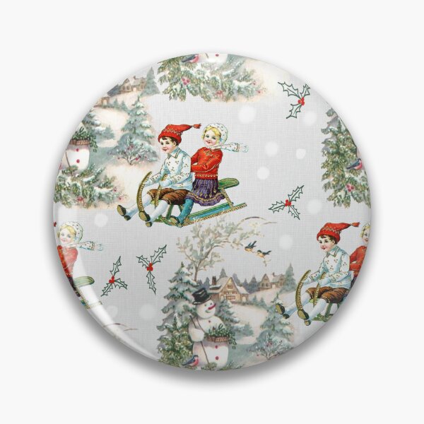 Artikelvorschau, Christmas Sled and snowman vintage pattern entworfen und verkauft von Vintage Designs +.