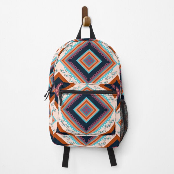Item preview, Ethnic Pattern /  Quilted Pattern / Pattern Background / Zigzag Pattern Purple Orange Green designed and sold by RisaArt22.