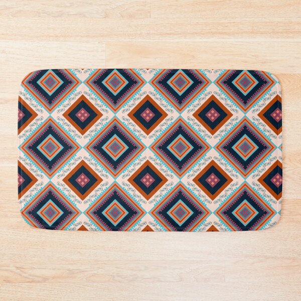 Item preview, Ethnic Pattern /  Quilted Pattern / Pattern Background / Zigzag Pattern Purple Orange Green designed and sold by RisaArt22.