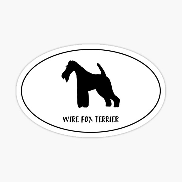 Item preview, Wire Fox Terrier Dog Classic Black Silhouette in Oval designed and sold by TriPodDogDesign.