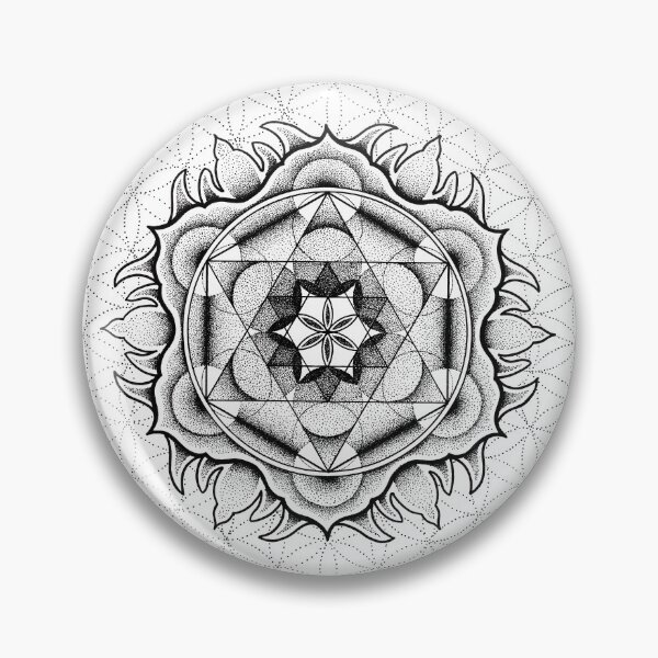Item preview, A sacred geometry mandala with the flower of life. designed and sold by René Voortwist Pen and Ink art.