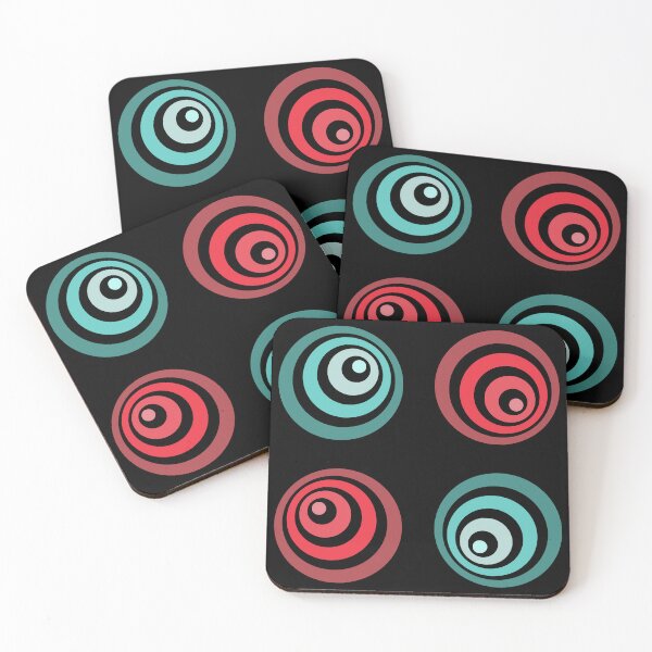 Item preview, Funky Blue and Red Circles Pattern designed and sold by Creations-By-Em.