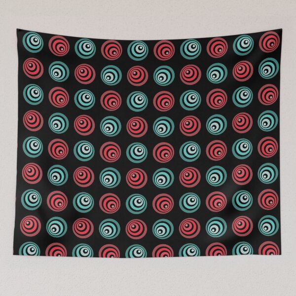 Item preview, Funky Blue and Red Circles Pattern designed and sold by Creations-By-Em.