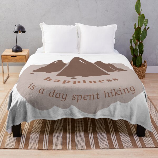 Item preview, happiness is a day spent hiking with three beautiful mountains designed and sold by Ndli.