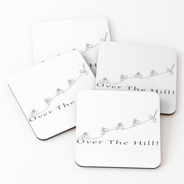 Item preview, The Over the Hill Cyclist - black design  - for Bicyclist designed and sold by Mindful-Designs.