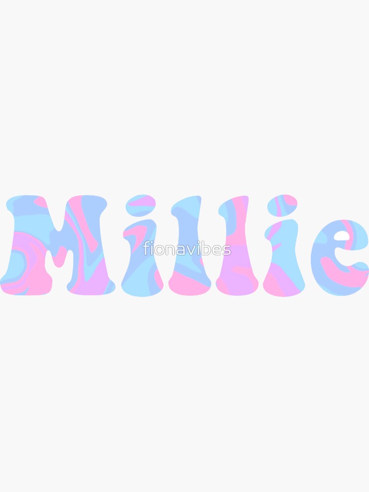 "Millie name" Sticker for Sale by fionavibes Redbubble