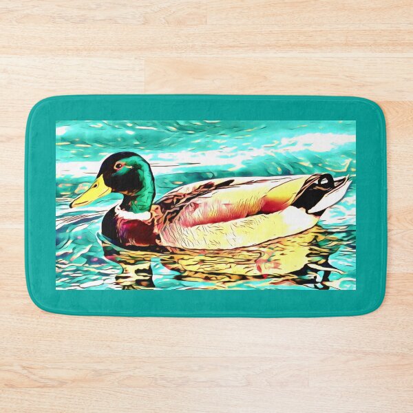 Item preview, Cartoon swimming duck designed and sold by LittleCountess.