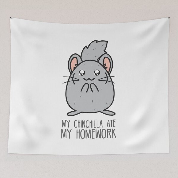 Item preview, My chinchilla ate my homework | Cute chinchilla  designed and sold by crazycollective.