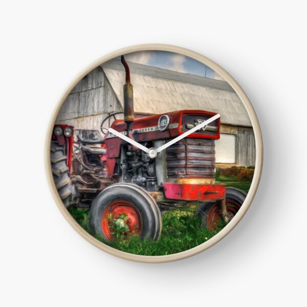 Farm Scene Painting Clock