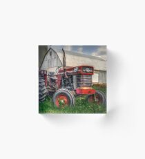Farm Scene Painting Acrylic Block