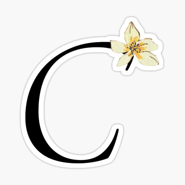 Funlucy Monogram Letter C With Powder White Rose Floral Wall Decor Art  Decals Initial Letter C Vinyl…See more Funlucy Monogram Letter C With  Powder