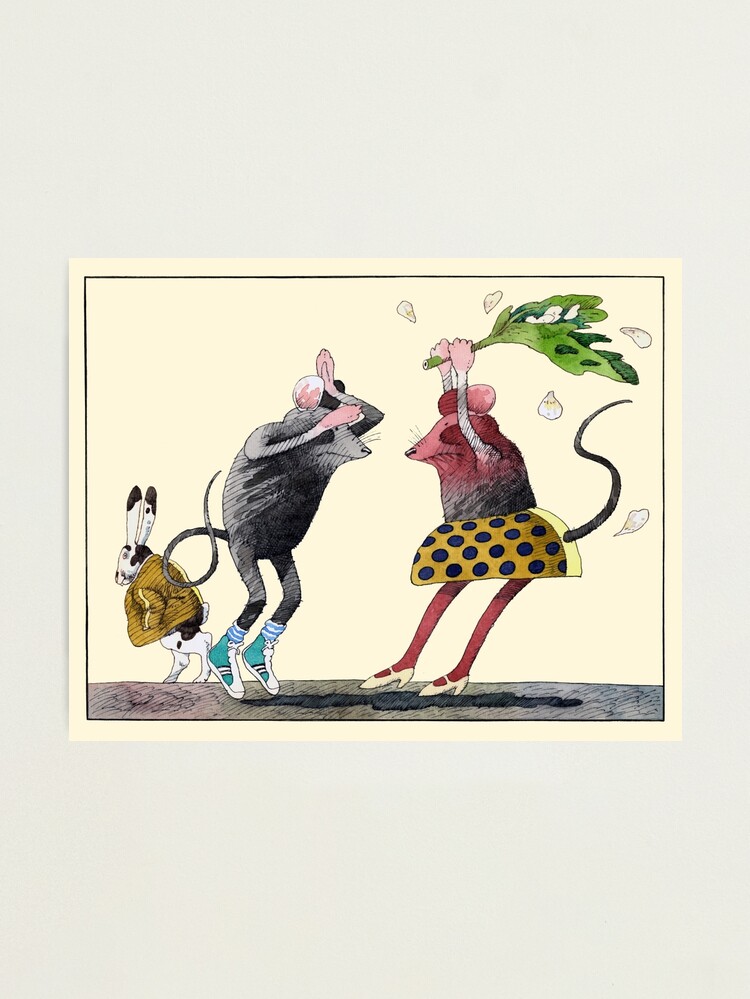 Thumbnail 1 of 3, Photographic Print, Mighty Mizzling Mouse and the Red Cabbage House designed and sold by FrisoHenstra.
