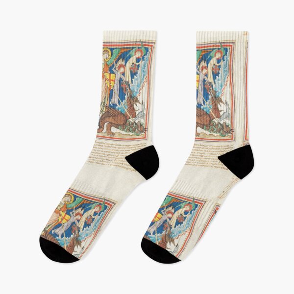 Artikelvorschau, Vintage Medieval angels versus monsters art entworfen und verkauft von Vintage Designs +.