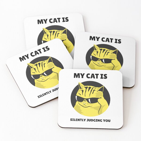 Item preview, My cat is silently judging you, Funny cat quote designed and sold by avit1.