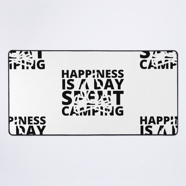 Item preview, Happiness is a day spent camping - Campfire WHITE. designed and sold by JockArts.