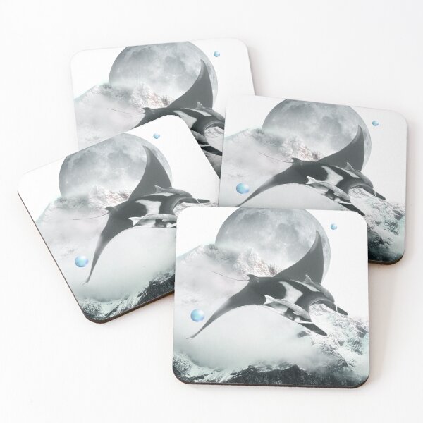 Item preview, Fantasy photomontage, mountains, moon and manta. designed and sold by KarolinaKarotka.