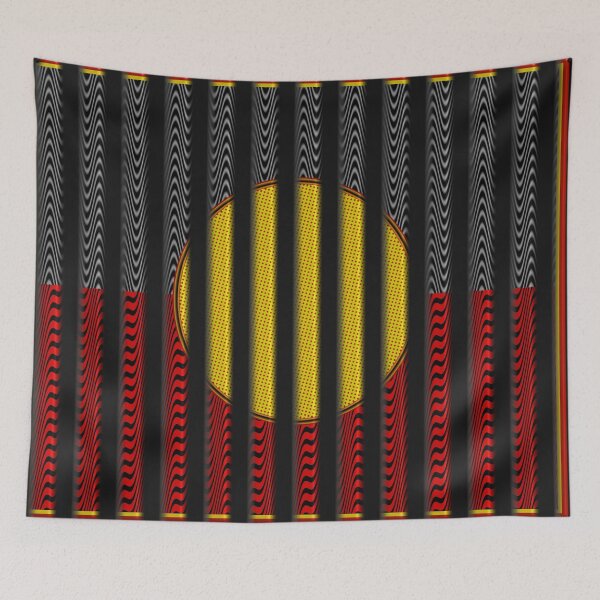 Item preview,   AMAZING  AUSTRALIAN ABORIGINAL FLAG  ART EXPRESSION WITH DOTS AND WAVES-13. designed and sold by Ralek.