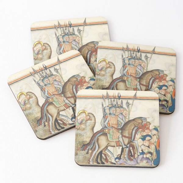 Item preview, Knights upon devillish horses vintage medieval art designed and sold by Vintage Designs +.
