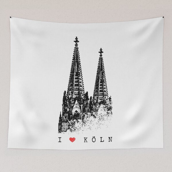 Item preview, I Love Cologne Cathedral Vintage Silhouette Köln German Skyline designed and sold by EDcreations.