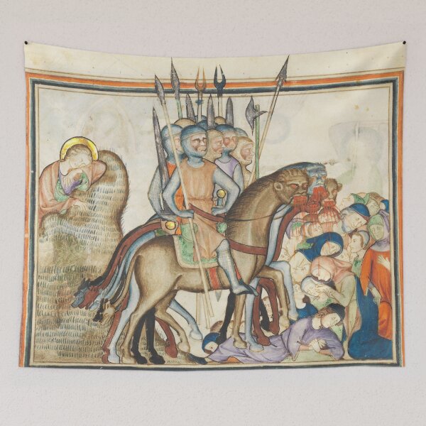 Item preview, Knights upon devillish horses vintage medieval art designed and sold by Vintage Designs +.