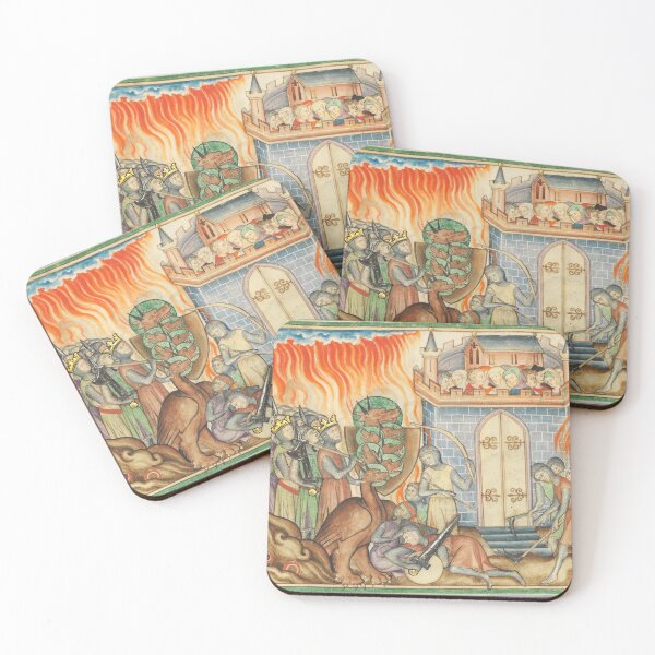 Item preview, Demons and Knights vintage Medieval art designed and sold by Vintage Designs +.