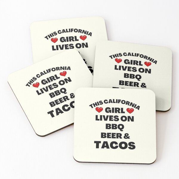 Item preview, This California Girl Lives On BBQ, Beer And Tacos - Funny Beer Quotes | Funny BBQ Sayings designed and sold by Delandor.