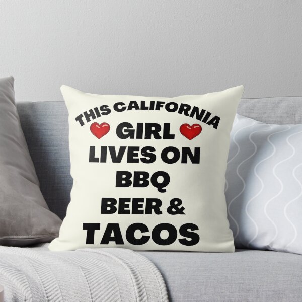 Item preview, This California Girl Lives On BBQ, Beer And Tacos - Funny Beer Quotes | Funny BBQ Sayings designed and sold by Delandor.