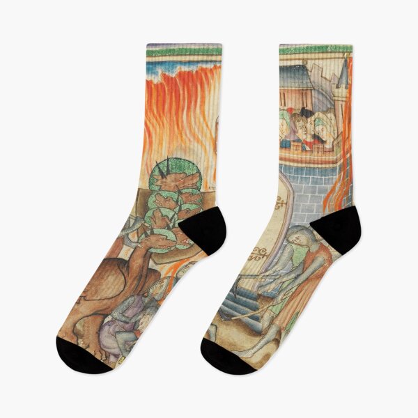 Item preview, Demons and Knights vintage Medieval art designed and sold by Vintage Designs +.