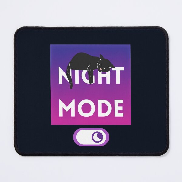 Item preview, Night Mode, Sleeping Cute Black Cat designed and sold by quinellie.