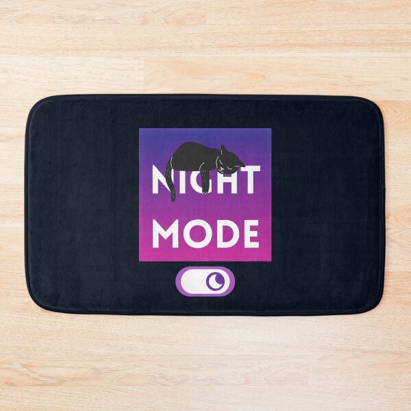 Item preview, Night Mode, Sleeping Cute Black Cat designed and sold by quinellie.