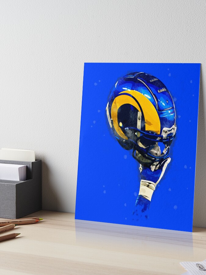 Rams helmet on high Art Board Print by elcarnero