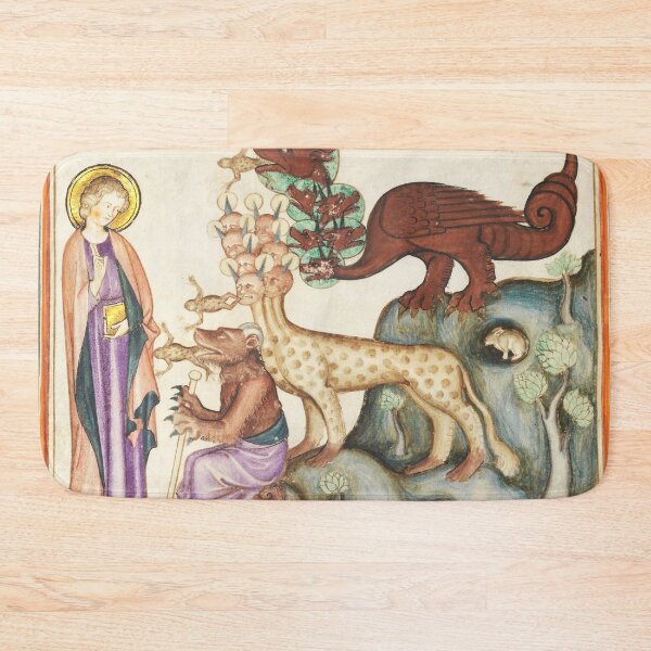 Item preview, Vintage Medieval monsters illustration art designed and sold by Vintage Designs +.