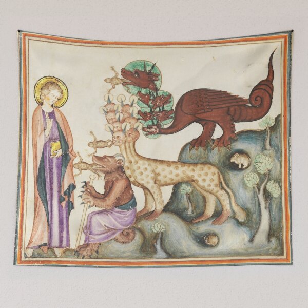 Item preview, Vintage Medieval monsters illustration art designed and sold by Vintage Designs +.