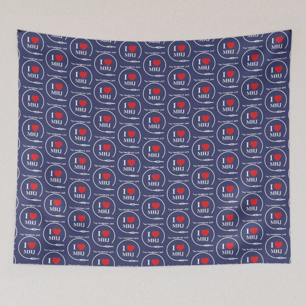 Item preview, I LOVE my Headphone Jack Tri-blend  designed and sold by microBacts.