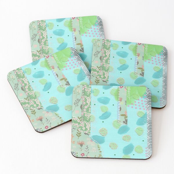 Item preview, blue and flowers designed and sold by artelierceline.