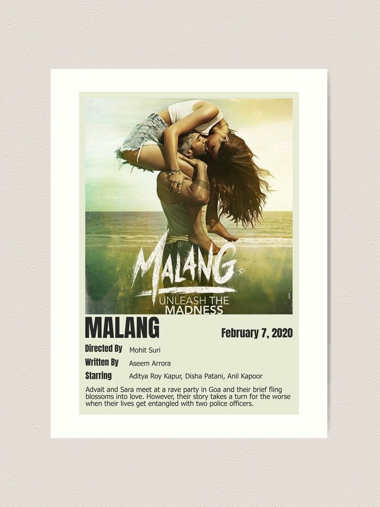 Malang Movie Disha Patani Aditya Roy Kapur Anil Kapoor Art Print